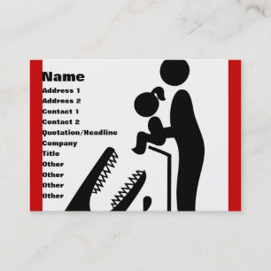 Füttre keine Tochter zum Krokodil-Zoozeichen Visitenkarte