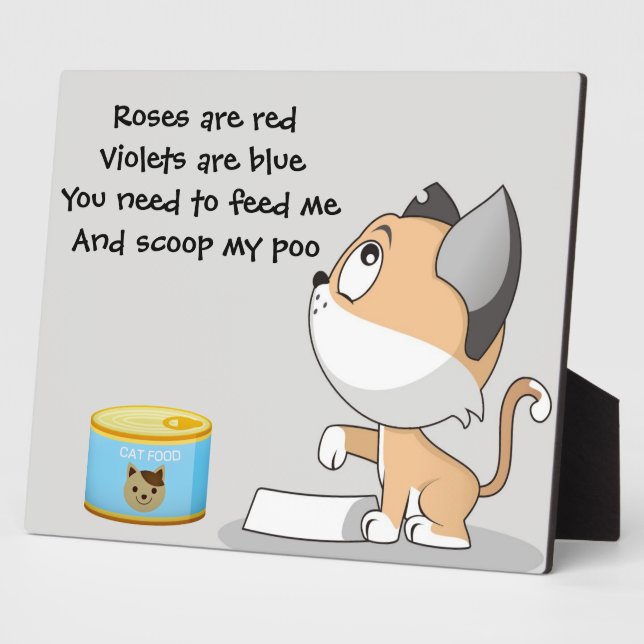 Füttre Me Cat Fotoplatte (Seite)