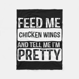 Füttre Me Chicken Wings - Grillen Lover Meat Smoke Fleecedecke