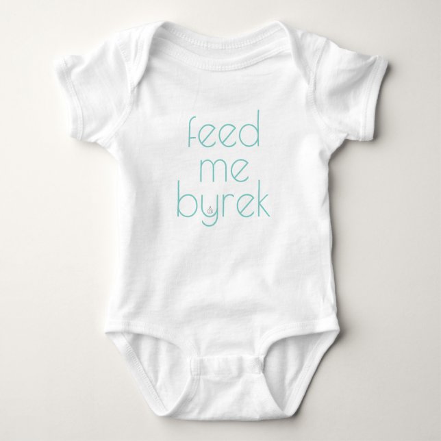 Füttre mir Byrek Baby Bodysuit Baby Strampler (Vorderseite)