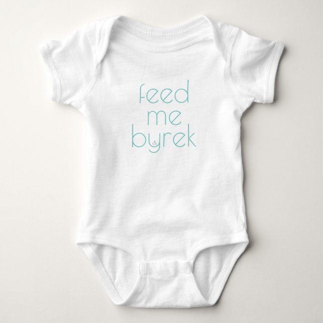 Füttre mir Byrek Baby Bodysuit Strampler (Vorderseite)
