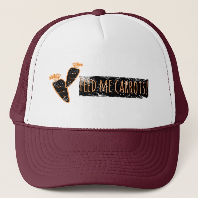 Füttre mir Carrots Hat / Cap Truckerkappe (Vorderseite)