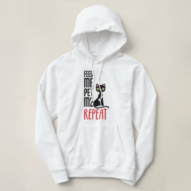 Füttre mir, Pet mir Hoodie (Design vorne)