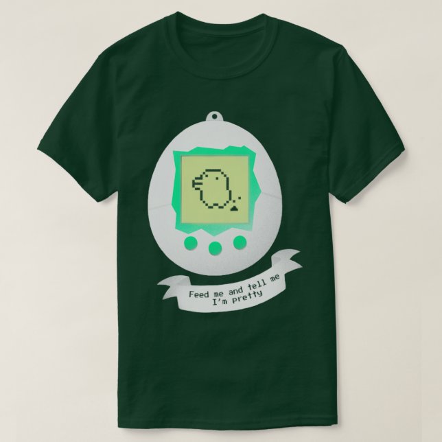 Füttre mir Tamagotchi Virtual Pet Niedliche Kreatu T-Shirt (Design vorne)
