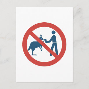 Füttre nicht das Kangaroos-Zeichen, Australien Postkarte