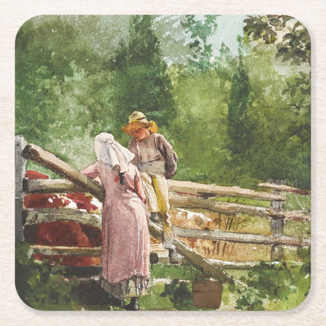 Füttre Rechteckiger Pappuntersetzer (Vorderseite)