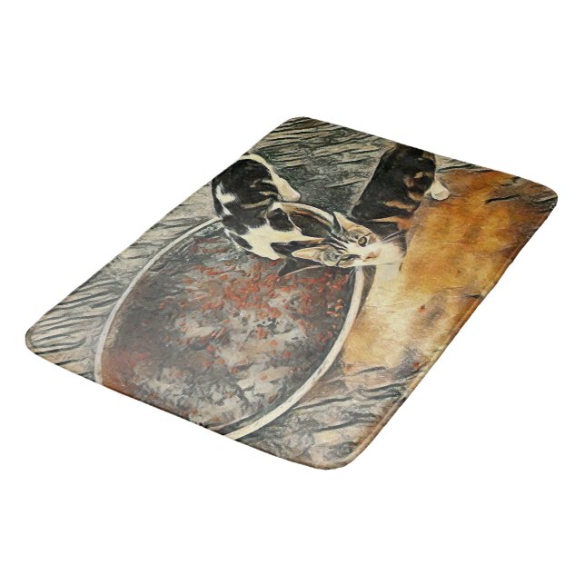 Füttre Zeit! Badematte (Schrägansicht)