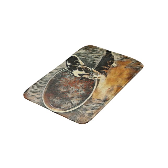 Füttre Zeit! Badematte (Schrägansicht)