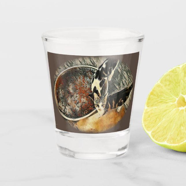 Füttre Zeit! Schnapsglas (Vorderseite)