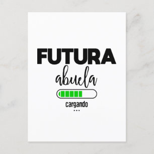 Futura abuela cargando postkarte