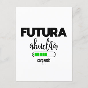 Futura abuelita cargando postkarte