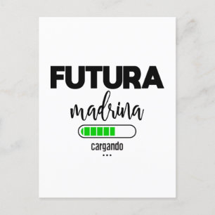Futura madrina cargando postkarte