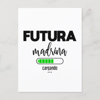 Futura madrina cargando postkarte