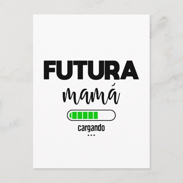 Futura mamá cargando postkarte (Vorderseite)