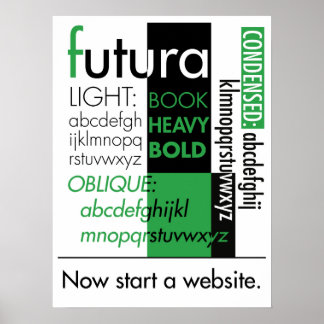 Futura Typografie Poster