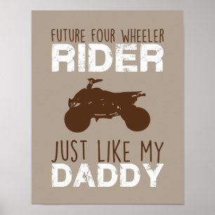 Future 4-Rad-Fahrer-Baby-Nursery-Print ATV Poster