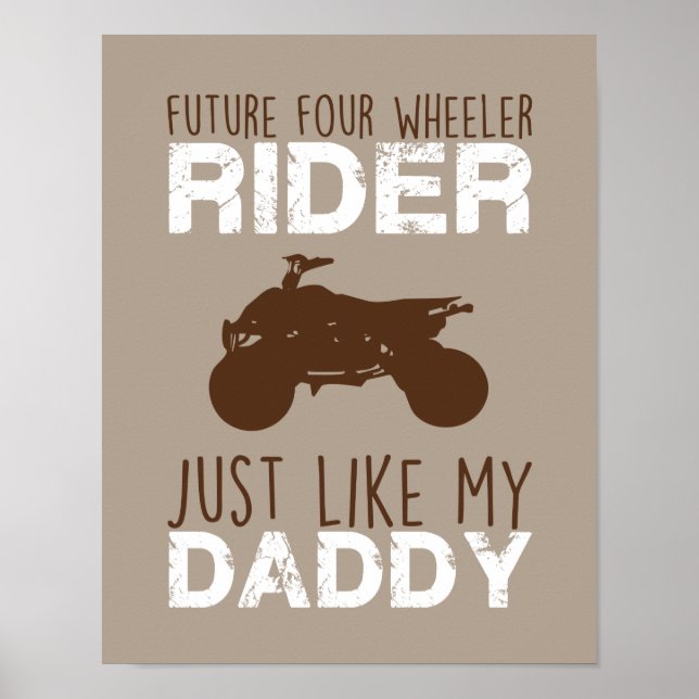 Future 4 Wheel Rider Baby Kinderzimmer Print ATV Poster (Vorne)