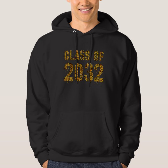 Future Abschluss Class of 2032 Leopard Print 3. Hoodie (Vorderseite)
