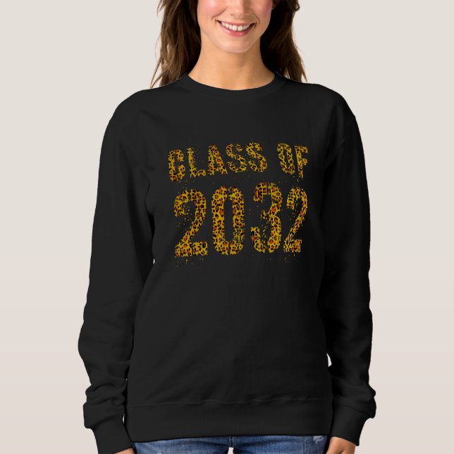 Future Abschluss Class of 2032 Leopard Print 3. Sweatshirt (Vorderseite)