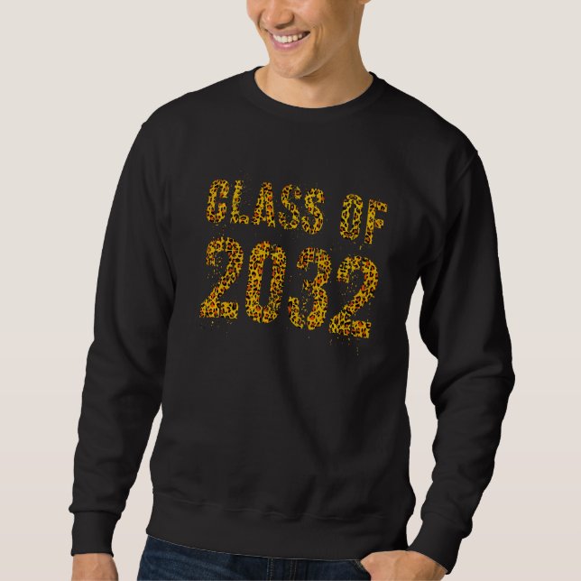Future Abschluss Class of 2032 Leopard Print 3. Sweatshirt (Vorderseite)