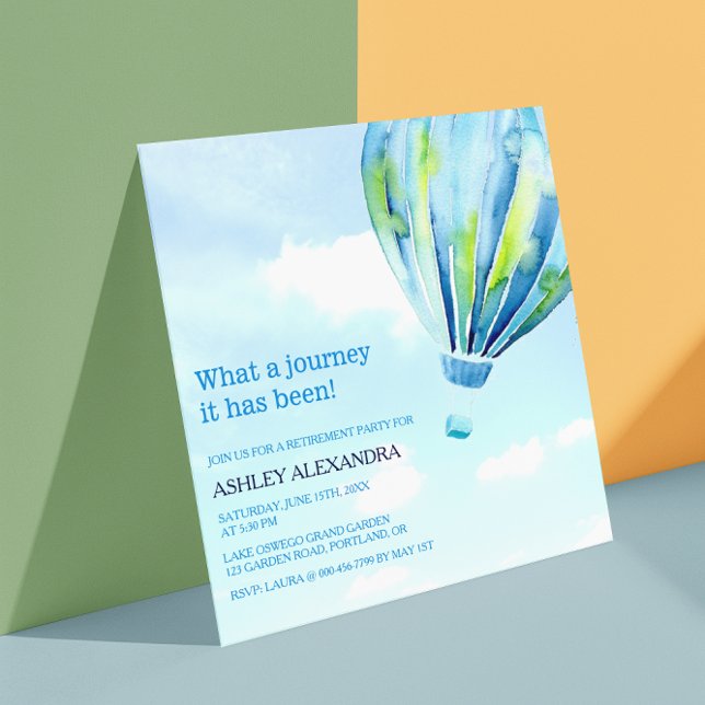 Future Adventures Hot-Air-Ballon-Pensionskurs Part Einladung (www.zazzle.com/riverme)