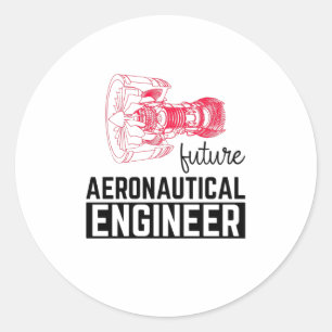 Future Aeronautical Engineer Runder Aufkleber