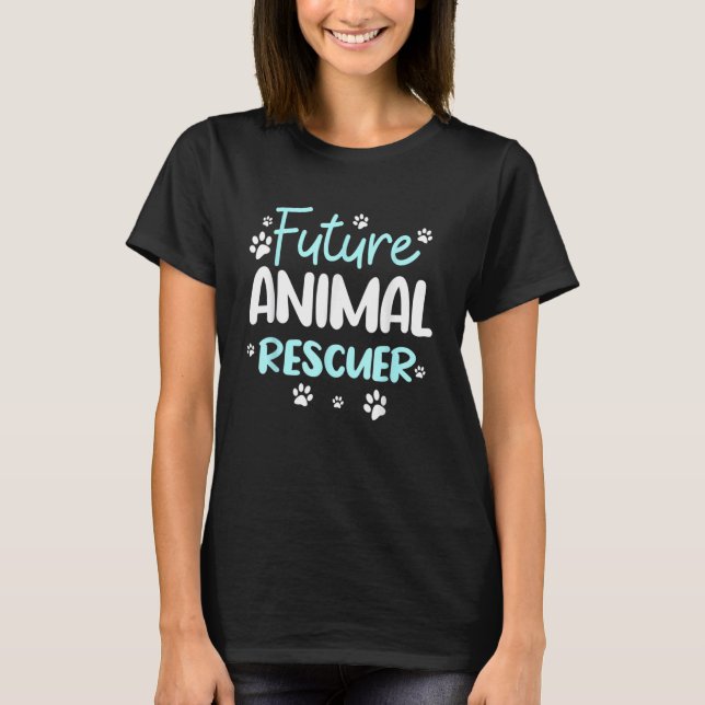 Future Animals Rescuer Veterinarian Rescue Dog Res T-Shirt (Vorderseite)