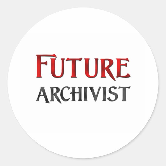 Future Archivist Runder Aufkleber (Vorderseite)