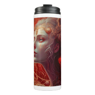 Future Art Nouveau Woman Thermal Tumbler Thermosbecher