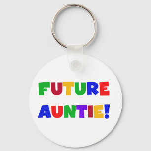Future Auntie-Primary Colors Tshirts and Gifts Schlüsselanhänger
