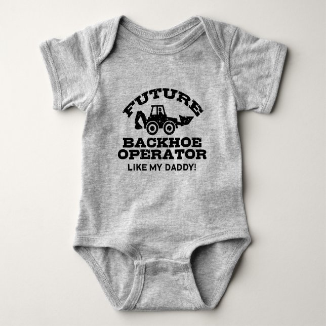 Future Backhop Operator wie mein Daddy Baby Strampler (Vorderseite)