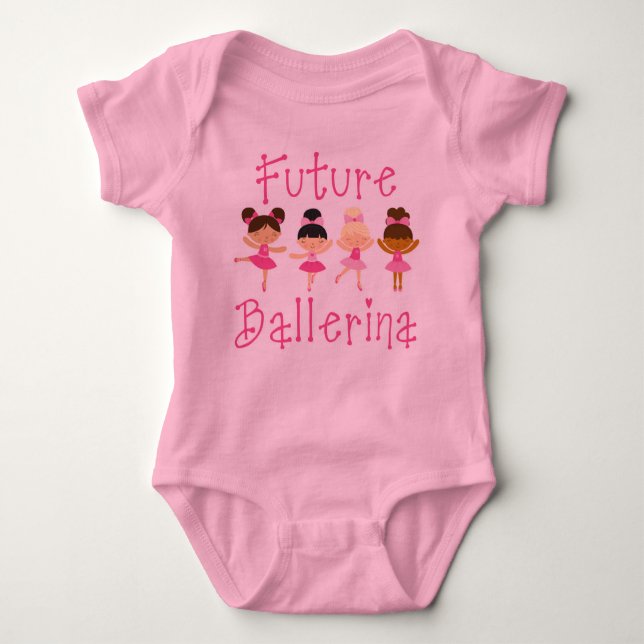 Future Ballerina Baby Strampler (Vorderseite)
