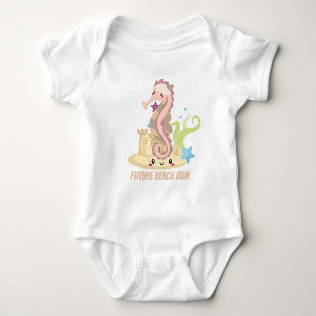 Future beach bum baby unisex kawaii strampler (Vorderseite)