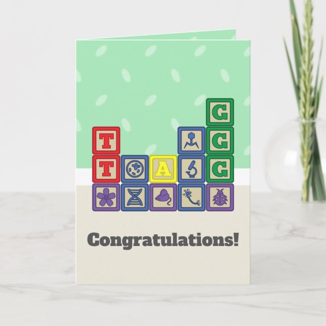 Future Biologist’s Blocks Greeting Card Karte (Vorderseite)