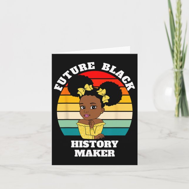 Future Black History Maker Juneteenth Hbcu Afro Gi Karte (Vorderseite)