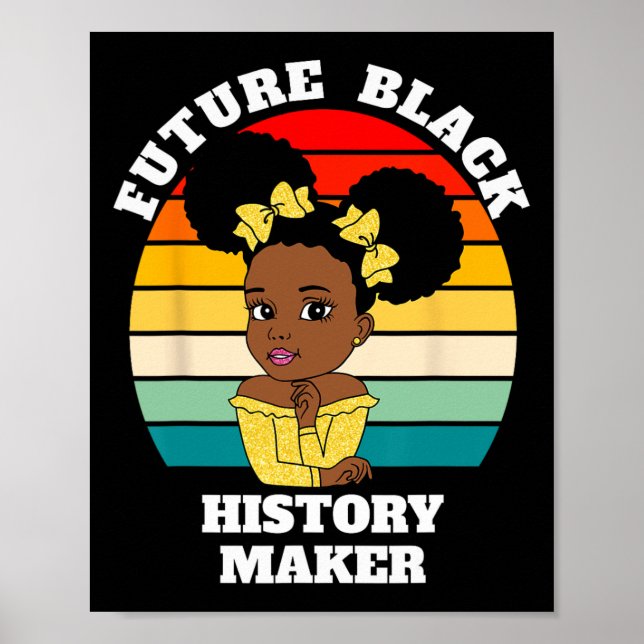 Future Black History Maker Juneteenth Hbcu Afro Gi Poster (Vorne)