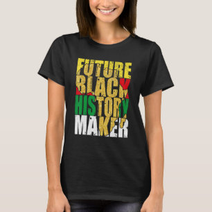Future Black History Maker mit African Map Black T-Shirt