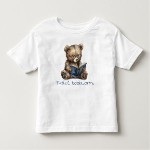 Future Bookworm Bear Reading Baby Kleinkind T-shirt