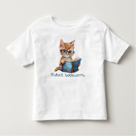 Future Bookworm Cat Reading Baby Kleinkind T-shirt