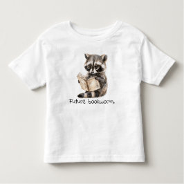 Future Bookworm Raccoon Reading Baby Kleinkind T-shirt