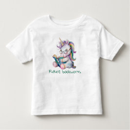 Future Bookworm Unicorn Reading Baby Kleinkind T-shirt