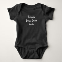 Future Boss Babe Personalisiert Baby Black Bodysui