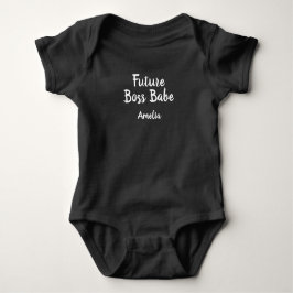 Future Boss Babe Personalisiert Baby Black Bodysui Strampler
