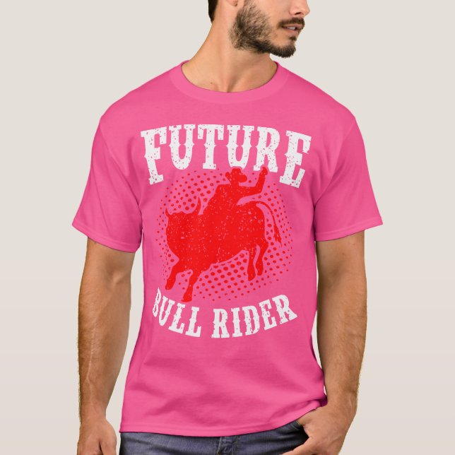 Future Bull Rider Bull Reitmechanik Rodeo Boy T-Shirt (Vorderseite)