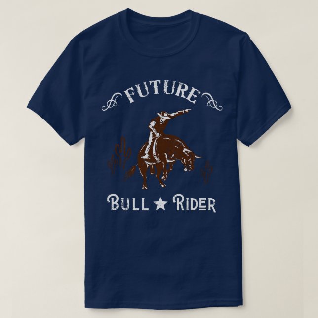 Future Bull Rider Cowboy Western Texas T-Shirt (Design vorne)