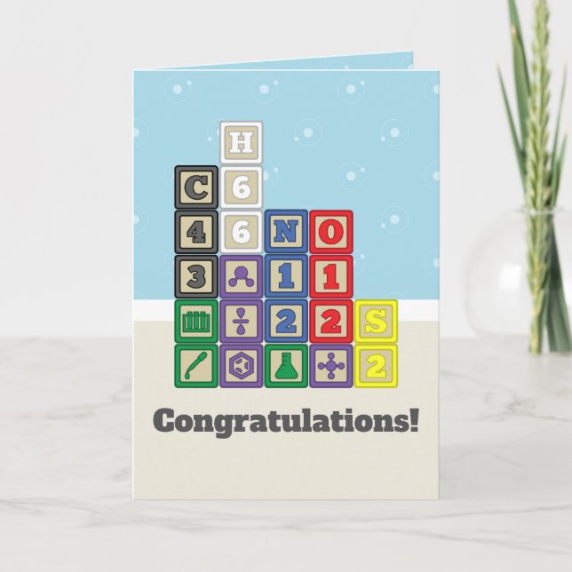 Future Chemist’s Blocks Greeting Card Karte (Vorderseite)