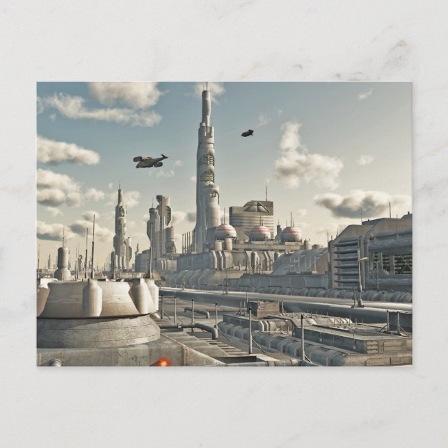Future City Streets Postkarte (Vorderseite)
