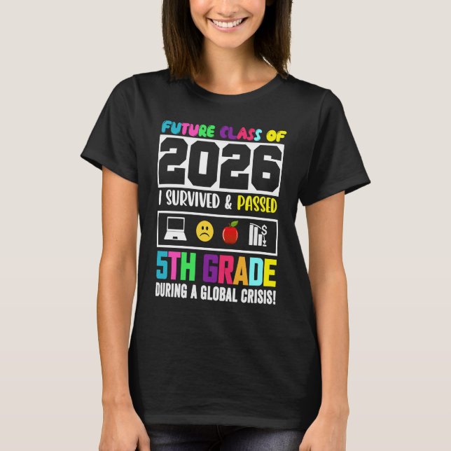 Future Class of 2026 5th Grade Student Abschluss T-Shirt (Vorderseite)