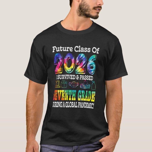 Future Class of 2026 Siebte 7. Klasse Gefärbte Kra T-Shirt (Vorderseite)
