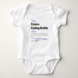 Future Coding Buddy Niedlich Developer Baby Strampler